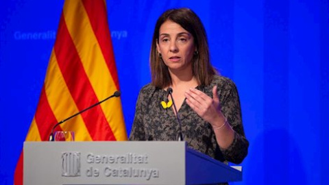 La consellera de la Presidència, Meritxell Budó, en la roda de premsa posterior al consell executiu. EUROPA PRESS. La consellera de la Presidència, Meritxell Budó, en la roda de premsa posterior al consell executiu. EUROPA PRESS.