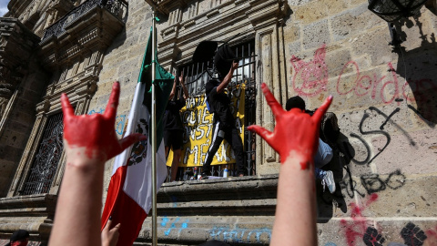 Manifestaciones en Jalisco por la muere de Giovanni López. REUTERS. Manifestaciones en Jalisco por la muere de Giovanni López. REUTERS.