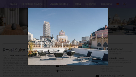 Royal Suite Skyline. / Captura de la web skylineplazaespana.com Royal Suite Skyline. / Captura de la web skylineplazaespana.com