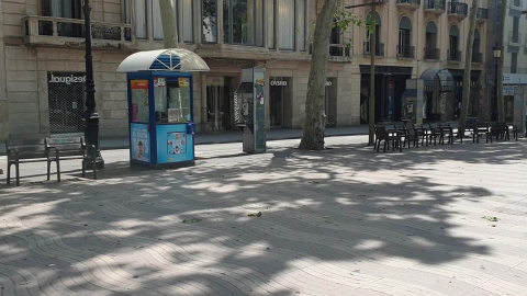 Las Ramblas vacías durante este Sant Jordi