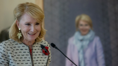 La expresidenta de la Comunidad de Madrid, Esperanza Aguirre, interviene en la inauguración de su retrato, en la Real Casa de Correos, a 30 de mayo de 2022, en Madrid (España).- EUROPA PRESS La expresidenta de la Comunidad de Madrid, Esperanza Aguirre, interviene en la inauguración de su retrato, en la Real Casa de Correos, a 30 de mayo de 2022, en Madrid (España).- EUROPA PRESS