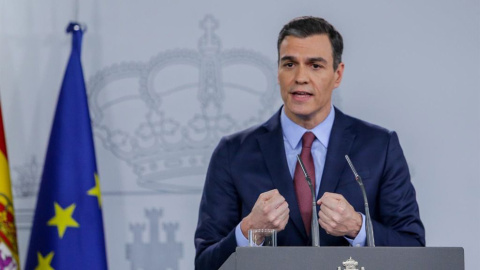 Sánchez avanza que habrá más estados de alarma después del 26 de abril para hacer frente a lo que califica como "la crisis de nuestras vidas" Sánchez avanza que habrá más estados de alarma después del 26 de abril para hacer frente a lo que califica como "la crisis de nuestras vidas"