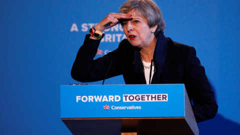 Theresa May, durante su rueda de prensa. REUTERS/Phil Noble Theresa May, durante su rueda de prensa. REUTERS/Phil Noble