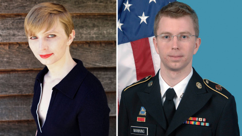 Chelsea Manning, con su nuevo aspecto como mujer. A la derecha, en una foto uniformado antes de empezar su tratamiento hormonal. Chelsea Manning, con su nuevo aspecto como mujer. A la derecha, en una foto uniformado antes de empezar su tratamiento hormonal.