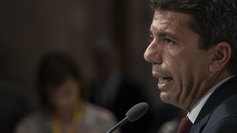 El presidente del PPCV y candidato más votado a la Presidencia de la Generalitat, Carlos Mazón, informa del acuerdo alcanzado con Vox, en Les Corts Valencianes, a 13 de junio de 2023, en Valencia, Comunidad Valenciana (España) .Jorge Gil / Europa Pres El presidente del PPCV y candidato más votado a la Presidencia de la Generalitat, Carlos Mazón, informa del acuerdo alcanzado con Vox, en Les Corts Valencianes, a 13 de junio de 2023, en Valencia, Comunidad Valenciana (España) .Jorge Gil / Europa Pres
