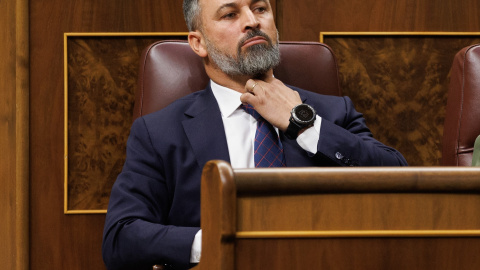 El líder de Vox, Santiago Abascal, durante la segunda votación de la investidura del líder del Partido Popular, en el Congreso de los Diputados, a 29 de septiembre de 2023, en Madrid (España). Eduardo Parra / Europa Press El líder de Vox, Santiago Abascal, durante la segunda votación de la investidura del líder del Partido Popular, en el Congreso de los Diputados, a 29 de septiembre de 2023, en Madrid (España). Eduardo Parra / Europa Press