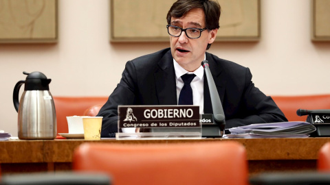 El ministro de Sanidad, Salvador Illa, comparece este jueves ante la correspondiente comisión del Congreso para dar cuenta de la evolución de la pandemia. / EFE - MARISCAL El ministro de Sanidad, Salvador Illa, comparece este jueves ante la correspondiente comisión del Congreso para dar cuenta de la evolución de la pandemia. / EFE - MARISCAL