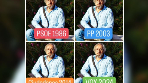 Montaje fotográfico, obra de Alejandro Plana en su Twitter Montaje fotográfico, obra de Alejandro Plana en su Twitter