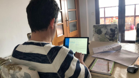 El confinamiento por el coronavirus ha forzado a muchos empleados y autónomos a recurrir al teletrabajo. El confinamiento por el coronavirus ha forzado a muchos empleados y autónomos a recurrir al teletrabajo.