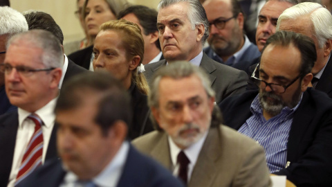Luis Bárcenas, Francisco Correa y Pabl Crespo en el juicio por la trama Gürtel /EUROPA PRESS Luis Bárcenas, Francisco Correa y Pabl Crespo en el juicio por la trama Gürtel /EUROPA PRESS