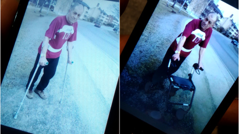 Germán, tras la lesión que sufrió en Suecia. / H.M. Germán, tras la lesión que sufrió en Suecia. / H.M.