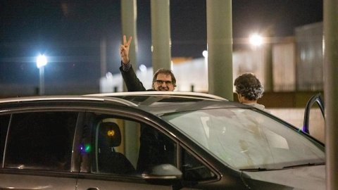 Jordi Cuixart, en sortir de la presó de Lledoners. EUROPA PRESS. Jordi Cuixart, en sortir de la presó de Lledoners. EUROPA PRESS.
