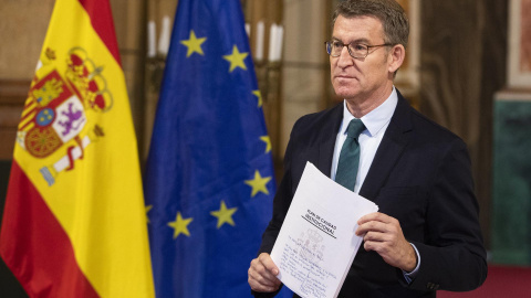 El presidente del Partido Popular, Alberto Núñez Feijóo, muestra el Plan de Calidad Institucional que incluye 60 medidas para acabar con "el nepotismo, opacidad y arbitrariedad", entre ellas que gobierne la lista más votada en las elecciones municipa El presidente del Partido Popular, Alberto Núñez Feijóo, muestra el Plan de Calidad Institucional que incluye 60 medidas para acabar con "el nepotismo, opacidad y arbitrariedad", entre ellas que gobierne la lista más votada en las elecciones municipal