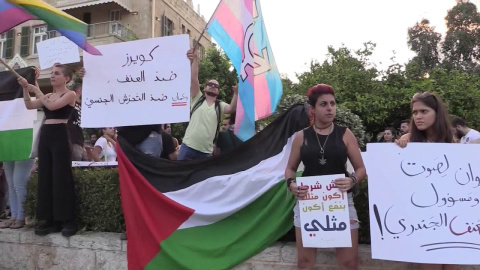 Manifestación LGTBIQ+ palestina en la ciudad de Haifa en 2019. / EFE Manifestación LGTBIQ+ palestina en la ciudad de Haifa en 2019. / EFE