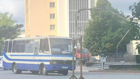 El autobús secuestrado. / Twitter El autobús secuestrado. / Twitter