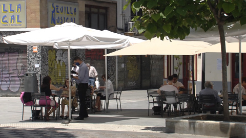 El calor se alía con las terrazas durante la desescalada El calor se alía con las terrazas durante la desescalada