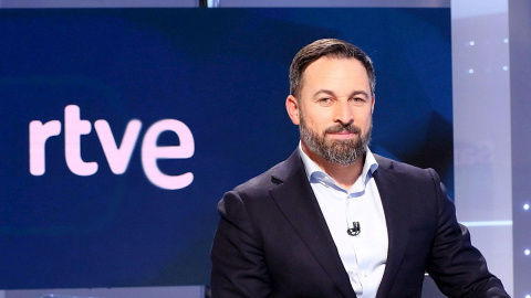 13/02/2020.- El líder de Vox, Santiago Abascal, durante la entrevista en RTVE. / EFE - RTVE 13/02/2020.- El líder de Vox, Santiago Abascal, durante la entrevista en RTVE. / EFE - RTVE