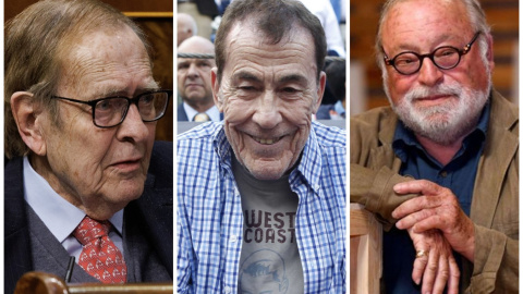De izquierda a derecha: Ramón Tamames, Fernando Sánchez Dragó y Fernando Savater De izquierda a derecha: Ramón Tamames, Fernando Sánchez Dragó y Fernando Savater