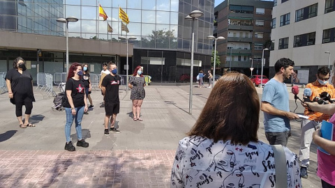 La roda de premsa d'Alerta Solidària. @AlertaSolidaria La roda de premsa d'Alerta Solidària. @AlertaSolidaria