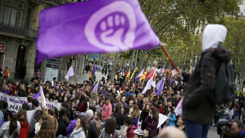 Manifestació contra la violència masclista a Barcelona aquest 25 de novembre. Joel Kashila Manifestació contra la violència masclista a Barcelona aquest 25 de novembre. Joel Kashila