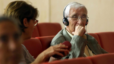 L'ex-tresorer de CDC Daniel Osàcar a l'Auditori de la Ciutat de la Justícia on se celebra l'última sessió del judici per l'espoli del Palau de la Música L'ex-tresorer de CDC Daniel Osàcar a l'Auditori de la Ciutat de la Justícia on se celebra l'última sessió del judici per l'espoli del Palau de la Música