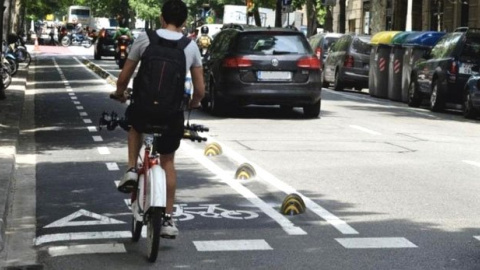 Carril bici en Barcelona. - EFE Carril bici en Barcelona. - EFE
