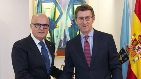 El presidente de la Diputación de Ousense, José Manuel Baltar, con el presidente de la Xunta de Galicia, Alberto Núñez Feijóo..- CEDIDA El presidente de la Diputación de Ousense, José Manuel Baltar, con el presidente de la Xunta de Galicia, Alberto Núñez Feijóo..- CEDIDA