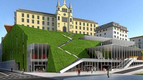 Fotomontaje del aspecto exterior del centro comercial propuesto en el Plan Especial Fotomontaje del aspecto exterior del centro comercial propuesto en el Plan Especial