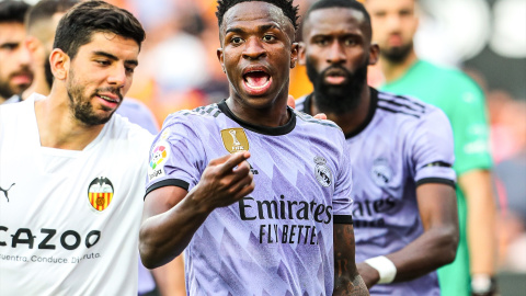 Vinicius Junior, jugador del Real Madrid, en un momento del partido contra el Valencia en Mestalla.- EUROPA PRESS Vinicius Junior, jugador del Real Madrid, en un momento del partido contra el Valencia en Mestalla.- EUROPA PRESS