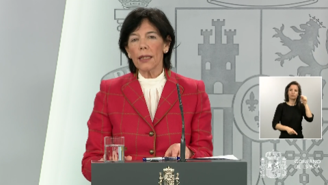 Rueda de prensa de la ministra de Educación, Isabel Celaá. Rueda de prensa de la ministra de Educación, Isabel Celaá.