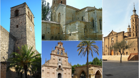De izq. a der., algunos templos inmatriculador por la Iglesia: el campanario y ábside de la Iglesia-Fortaleza de Sant Bertomeu (Xàbia, Alicante); la Iglesia de Santa Cruz de Ribas (Palencia); el santuario de la Fuensanta (Córdoba); y la Iglesia de San De izq. a der., algunos templos inmatriculador por la Iglesia: el campanario y ábside de la Iglesia-Fortaleza de Sant Bertomeu (Xàbia, Alicante); la Iglesia de Santa Cruz de Ribas (Palencia); el santuario de la Fuensanta (Córdoba); y la Iglesia de San