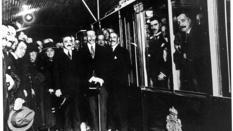 Inauguración del metro de Madrid a cargo del rey Alfonso XIII. Inauguración del metro de Madrid a cargo del rey Alfonso XIII.