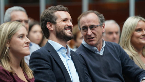 El líder del PP, Pablo Casado, junto al candidato a lendakhari, Alfonso Alonso en noviembre de 2019. Europa Press El líder del PP, Pablo Casado, junto al candidato a lendakhari, Alfonso Alonso en noviembre de 2019. Europa Press