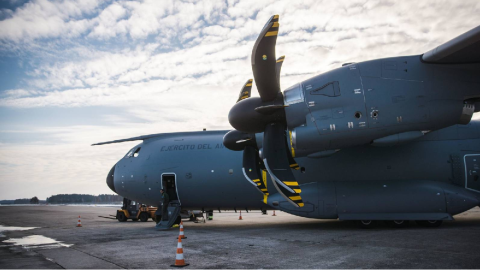 Ejemplar del avión militar A400M. / EFE Ejemplar del avión militar A400M. / EFE