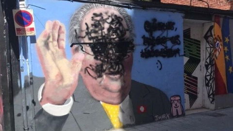 Boicotean el grafiti de J. Warx sobre el rey Juan Carlos en Valencia Boicotean el grafiti de J. Warx sobre el rey Juan Carlos en Valencia
