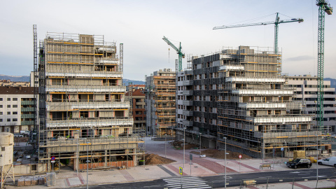 Precio de la vivienda LOGROÑO 21/02/2024.- Viviendas de nueva construcciones en Logroño. El precio de la vivienda no va a bajar en los próximos años", como ocurrió tras la crisis financiera de 2008, porque solo en año y medio los costes se han disparado el 28 por ciento,