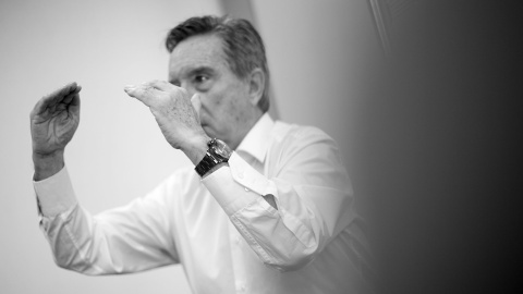 Iñaki Gabilondo, durante la entrevista en la Cadena Ser. REPORTAJE FOTOGRÁFICO: CHRISTIAN GONZÁLEZ