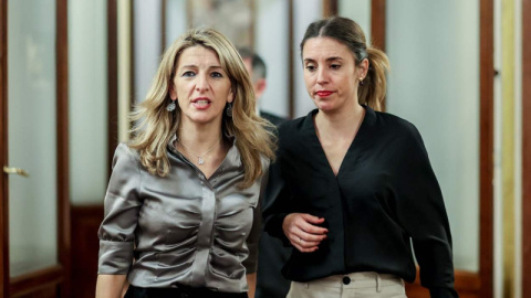 Yolanda Díaz e Irene Montero en los pasillos del Congreso la pasada legislatura.- Imagen de archivo/Europa Press Yolanda Díaz e Irene Montero en los pasillos del Congreso la pasada legislatura.- Imagen de archivo/Europa Press