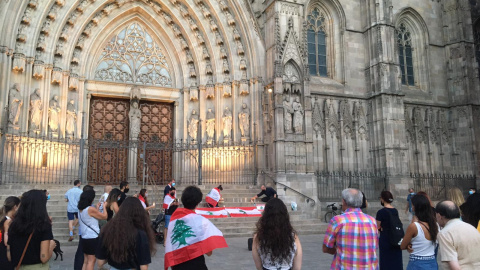 Vigilia en la Catedral de Barcelona. / NICOLÁS AYOUB Vigilia en la Catedral de Barcelona. / NICOLÁS AYOUB