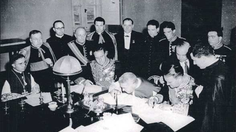  Firma del Concordato con la Santa Sede en Roma, 1953. ResearchGate