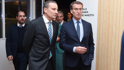 El presidente del Partido Popular, Alberto Núñez Feijóo, a su llegada al X aniversario de The Objective. Gustavo Valiente / Europa Press El presidente del Partido Popular, Alberto Núñez Feijóo, a su llegada al X aniversario de The Objective. Gustavo Valiente / Europa Press