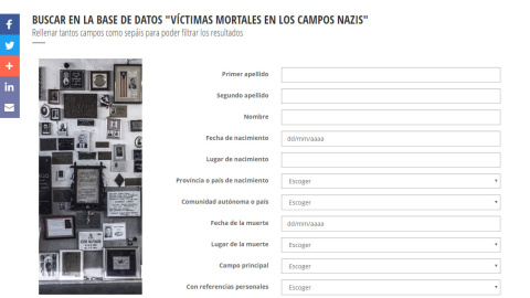 Imagen de la base de datos en https://fallecidosenloscamposnazis.org/ Imagen de la base de datos en https://fallecidosenloscamposnazis.org/