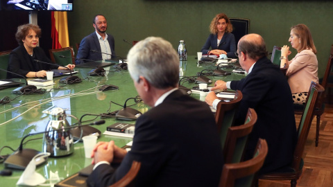 La presidenta del Congreso de los Diputados, Meritxell Batet, preside una reunión de la Mesa de la Cámara. E.P./Pool La presidenta del Congreso de los Diputados, Meritxell Batet, preside una reunión de la Mesa de la Cámara. E.P./Pool