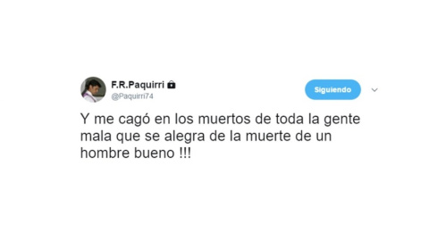Tuit de Fran Rivera Tuit de Fran Rivera