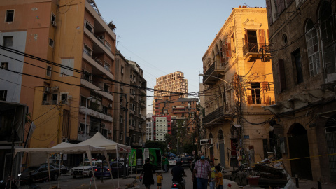 Restos de la onda expansiva de la explosión en Beirut. / REUTERS Restos de la onda expansiva de la explosión en Beirut. / REUTERS