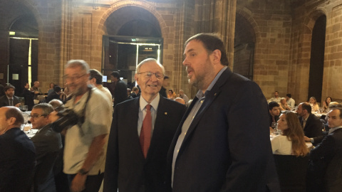 El vicepresident de la Generalitat Oriol Junqueras i el president de la Cambra de Barcelona Miquel Valls. / CB El vicepresident de la Generalitat Oriol Junqueras i el president de la Cambra de Barcelona Miquel Valls. / CB