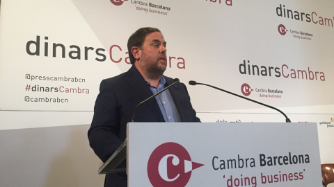 Oriol Junqueras, vicepresident de la Generalitat, s'adreça als empresaris de les Cambres de Comerç Oriol Junqueras, vicepresident de la Generalitat, s'adreça als empresaris de les Cambres de Comerç