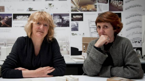 Las arquitectas irlandesas Yvonne Farrel y Shelley McNamara. EFE/Fundación Hyatt Las arquitectas irlandesas Yvonne Farrel y Shelley McNamara. EFE/Fundación Hyatt