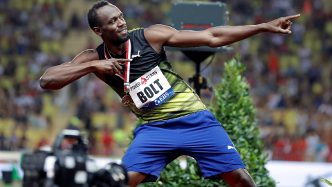 El atleta jamaicano Usain Bolt tras ganar los 100 metros en la IAAF Diamond League Herculis en Monaco /REUTERS (Eric Gaillard) El atleta jamaicano Usain Bolt tras ganar los 100 metros en la IAAF Diamond League Herculis en Monaco /REUTERS (Eric Gaillard)