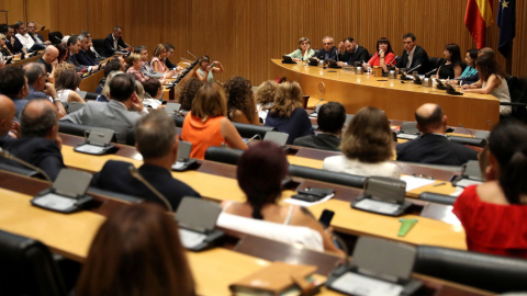 Reunión del nuevo secretario general del PSOE, Pedro Sánchez,con el grupo parlamentario socialista ,primera tras su confirmación como líder socialista. EFE/Sergio Barrenechea Reunión del nuevo secretario general del PSOE, Pedro Sánchez,con el grupo parlamentario socialista ,primera tras su confirmación como líder socialista. EFE/Sergio Barrenechea